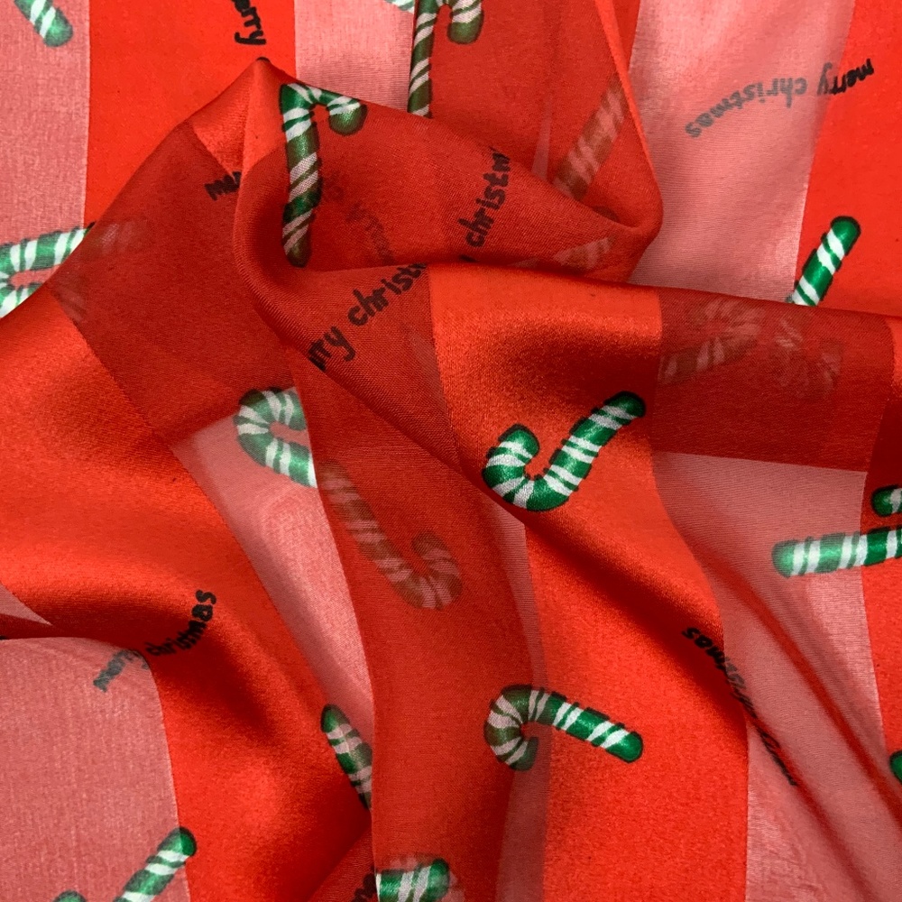 Elaine Gold Collection Small Red Christmas Scarf - Picture 4 of 8